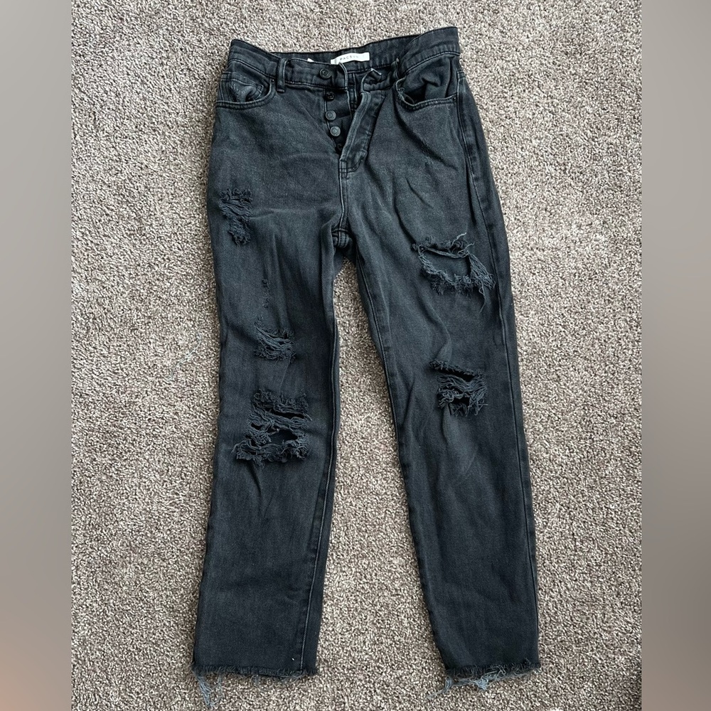PACSUN Black Jeans High Rise Straight Size 24